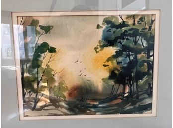 Original Watercolor By Dale Rayburn, Listed Artist