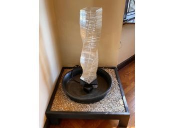 Layered Lucite Sculpture/light With Base By Barzel