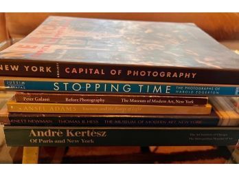 Group Of 6 Photography Books Kertesz, Stopping Time, Ansel Adams, And New York Capital Of Photography