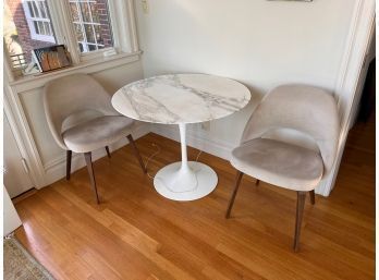 2 Knoll Saarinen Velvet Upholstered Chairs ~~ Chairs Only