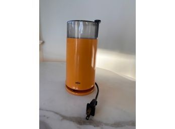 Vintage Braun Coffee Grinder  Reinhold Weiss / Aromatic Grinder KSM 1  Yellow Case