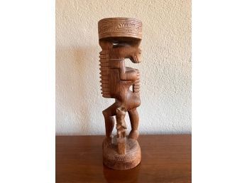 Aztec Wood Sculpture Approx 12' Tall