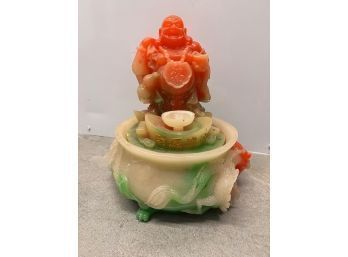 MCM Asian Buddha Fountain? Multi Colored Resin Like
