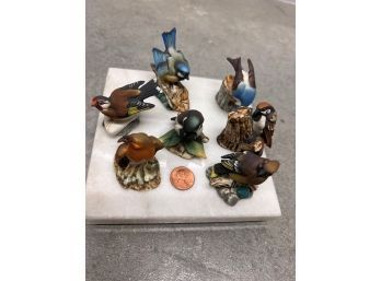 Group Of 7 Bird Figurines Made In Italy FP 82