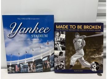2 Classic Books The Official Retrospective ~ Yankee Stadium And Made To Be Broken 50 Greatest Records, Streaks