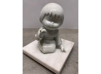 Porcelain  Asian Girl Figure
