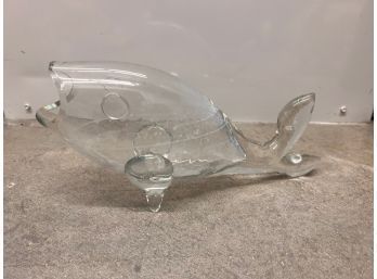 Hand Blown Clear Glass Fish