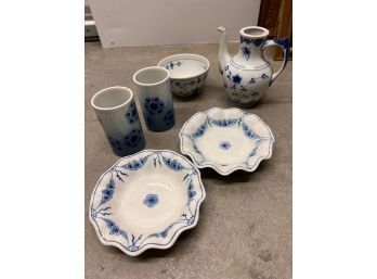 Bing And Grondahl Danish VINTAGE Group Of Blue And White