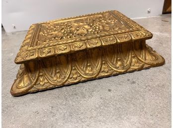 Large Victorian Like Gold Colored Box Approx 8' X 10'