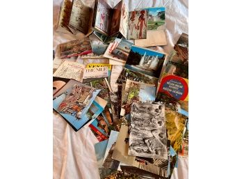 Lot Of Postcards, Travel Guides Etc