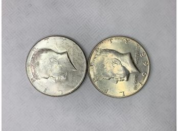 2 Kennedy Half Dollars 1967, '68 #36