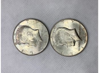 2 Kennedy Half Dollars 1967 & '68    #38