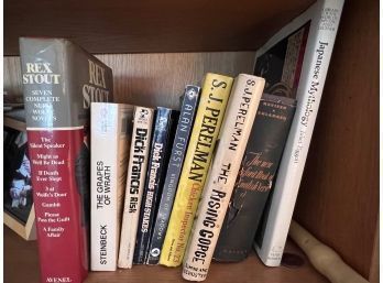 Group Of Books Many Dick Francis, Steinbeck, Perelman, Etc,