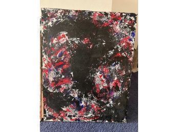 Multi Layered  Abstract Painting On Canvas Approx 24 X 30'