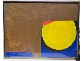 Al Held 1959 Gouache On Paper Welded Brass Frames From Original Taxi Series ~  Signed In Back