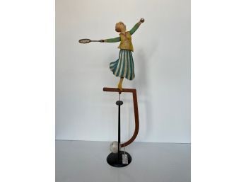 Authentic Models Teeter Totter Female Tennis Player