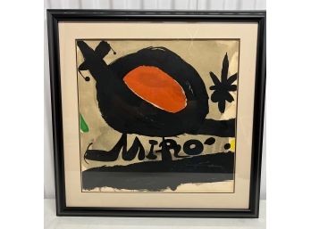 Framed Miro Vintage Litho Framed Size 23 X 23' Image Is 17 X 17'