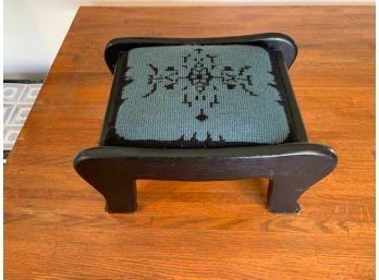 Early 20th Century Needlework Covered Footstool