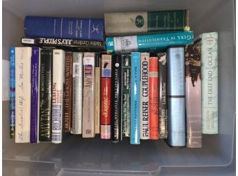 Large Box Of Contemporary Hardcovers Many First Editions