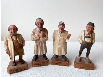 4 European Carved Medical Figures