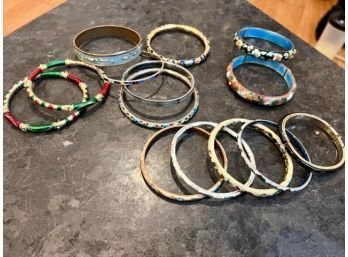 14 Lighter Toned Cloisonne Bracelets
