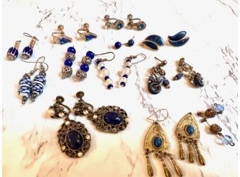 Blues In All Shapes And Sizes Earrings