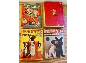 4 Giant COLORING Books Blue Ribbon, Big Big, Whopper And Giant