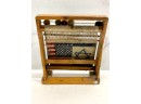 Hand Loomed Israeli And American Flag On Stand