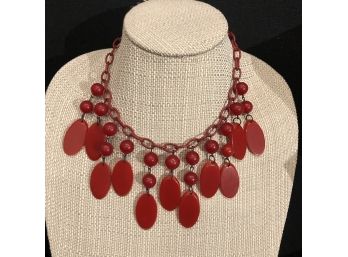 Exquisite Vintage Cherry Graduated  Bakelite Necklace