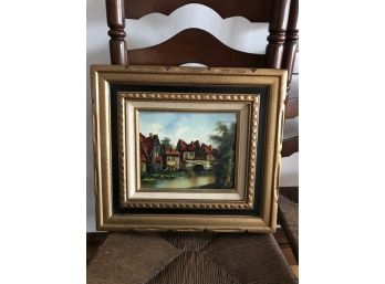 Dutch Oil Pain On Wood Board Signed
