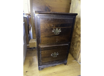 PINE TWO DRAW FILE CABINET