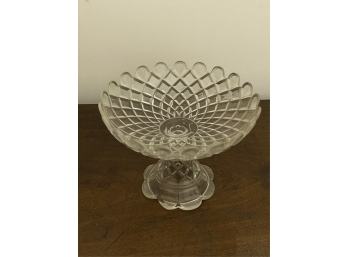 LARGE FLINT GLASS COMPOTE