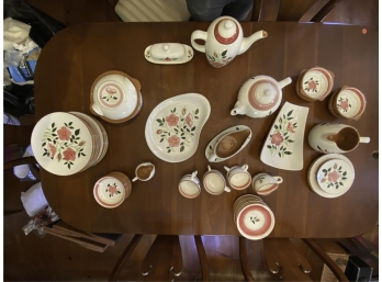 OVER (40) PCS 'WILD ROSE' STANGL POTTERY