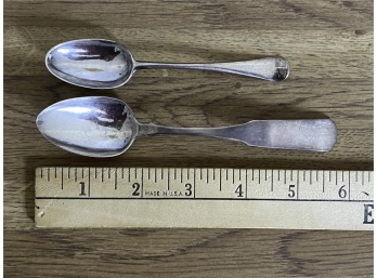 (2) COIN SILVER SPOONS
