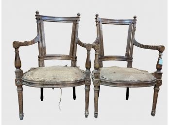 PAIR OF FRENCH ARMCHAIRS