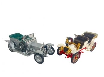 FRANKLIN MINT 1904 MERCEDES AND 1907 ROLLS ROYCE