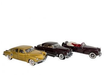 (3) FRANKLIN MINT DIE CAST 1940's CAR MODELS