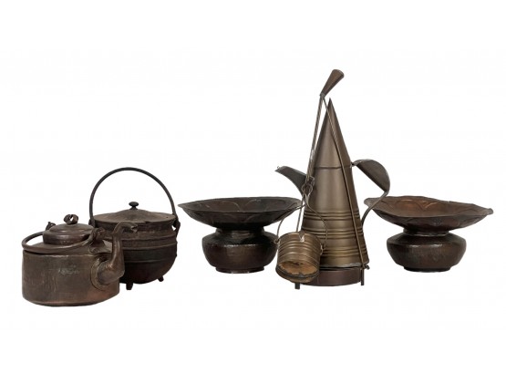 CAST IRON POT & MIDDLE EASTERN WARES
