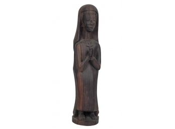 AFRICAN CARVED HARDWOOD MISSIONARY