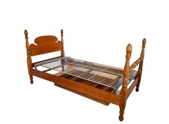 COLONIAL REVIVAL MAPLE TWIN BED