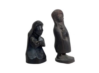 AFRICAN CARVED MISSIONARY FIGURES