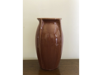 VINTAGE ARTS AND CRAFTS TALL POTTERY VASE