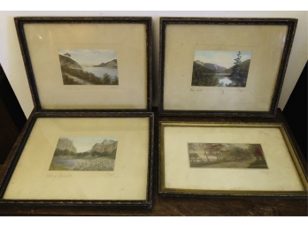 (4) SM FRAMED TINTED PHOTOS BY SAWYER