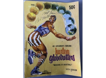 1965 HARLEM GLOBETROTTERS PROGRAM W/ AUTOGRAPHS