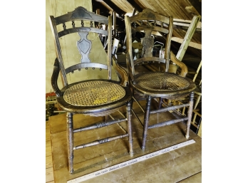 PR VICTORIAN CANED SEAT CHAIRS