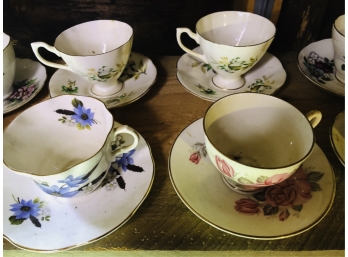(11) BONE CHINA CUPS AND SAUCERS