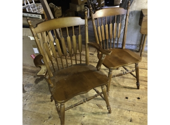 MAPLE 'TELL CITY'' ARM AND SIDE CHAIRS