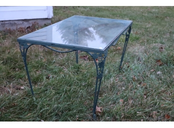 IRON GLASS TOP TABLE