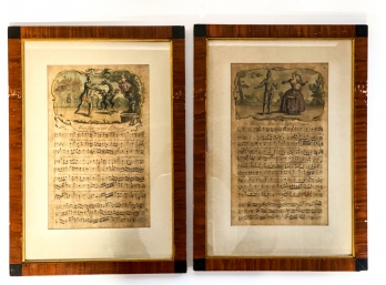 PAIR FRAMED SHEET MUSIC FROM 'MARGERY' BY COREY