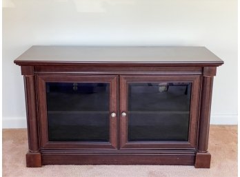CONTEMPORARY TELEVISION CABINET W BEVELED GLASS